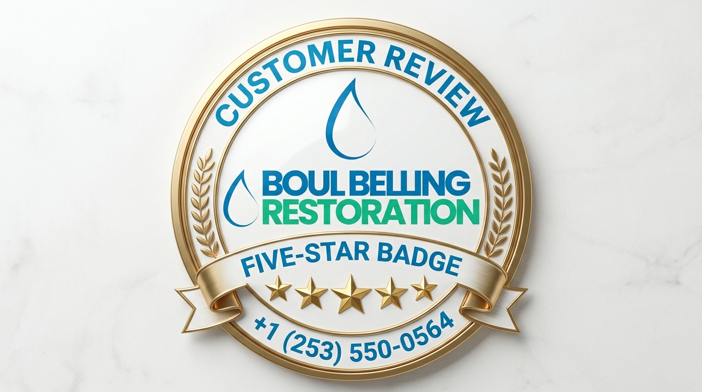 Five Star Customer Review Badge — Boul Belling Restoration Bellingham WA
