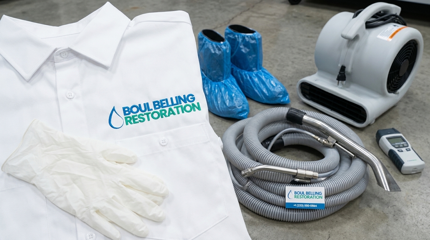 Professional Restoration Uniform and Equipment — Boul Belling Restoration Bellingham WA