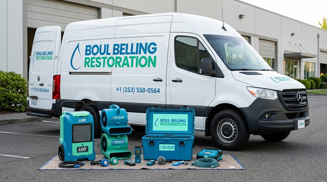 Professional Water Damage Equipment Lineup — Boul Belling Restoration